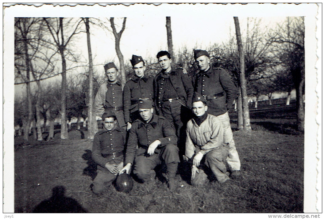 Photo De Groupe Soldat 1940 Format 6/8 - Guerre, Militaire