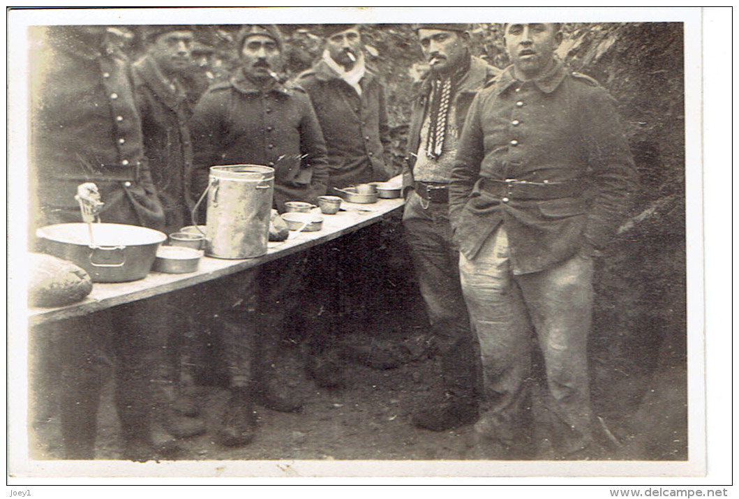 Photo De Groupe Soldat,la Popote, 1940 Format 6/8 - Krieg, Militär