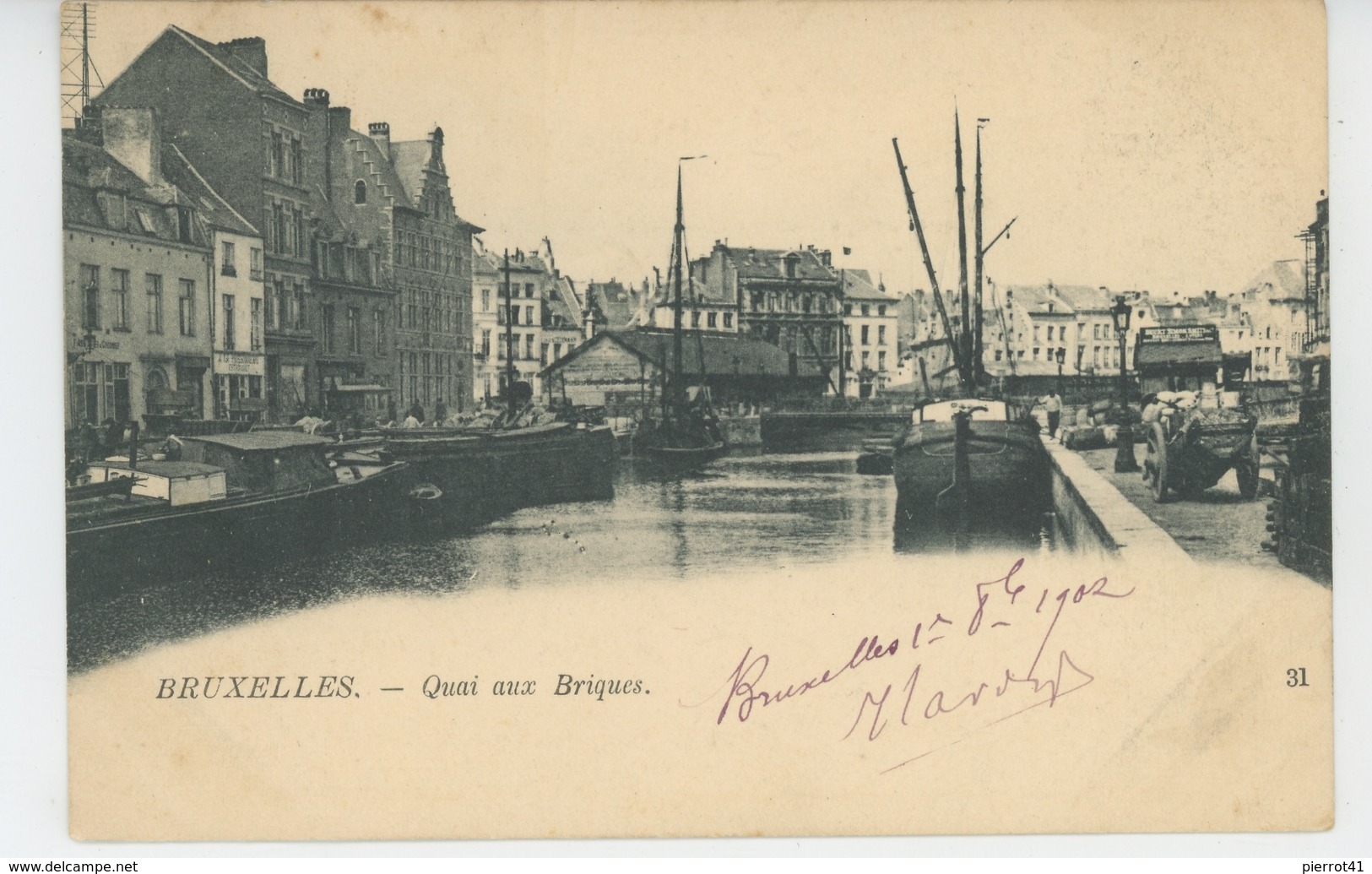 BELGIQUE - BRUXELLES - Quai Aux Briques - Transport (sea) - Harbour