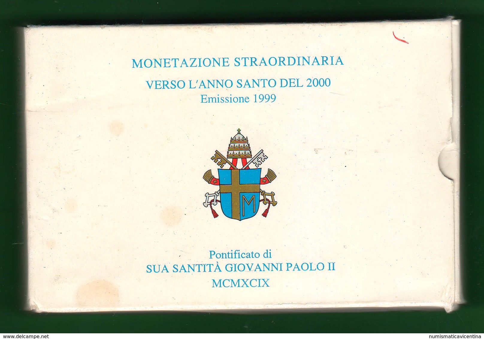 Vaticano 10000 + 10000 Lire 1999 Papa G. Paolo II Woytila  Vs. Anno Santo Pentecoste E Risurrezione - Vaticano