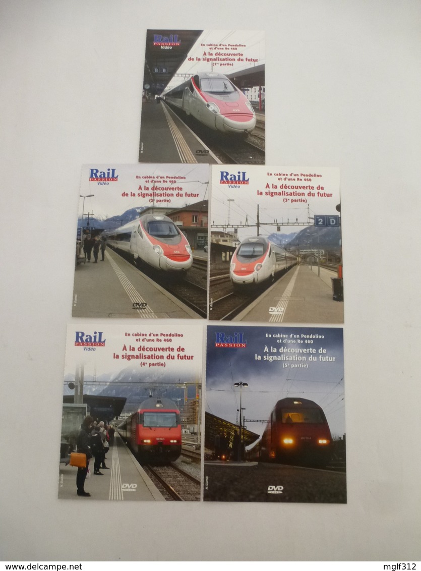 SUISSE Ligne Du SIMPLON : EN CABINE D'un PENDOLINO ETR 610 Puis D'une Loco Re 460 Avec L'ERTMS  - LOT De 5 DVD - Documentaires