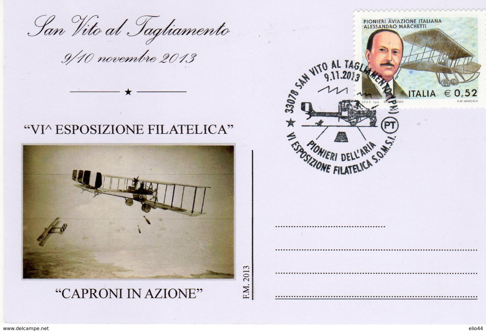 San Vito Al Tagliamento  2013 - Pionieri Dell'Aria - Caproni In Azione - - Altri & Non Classificati