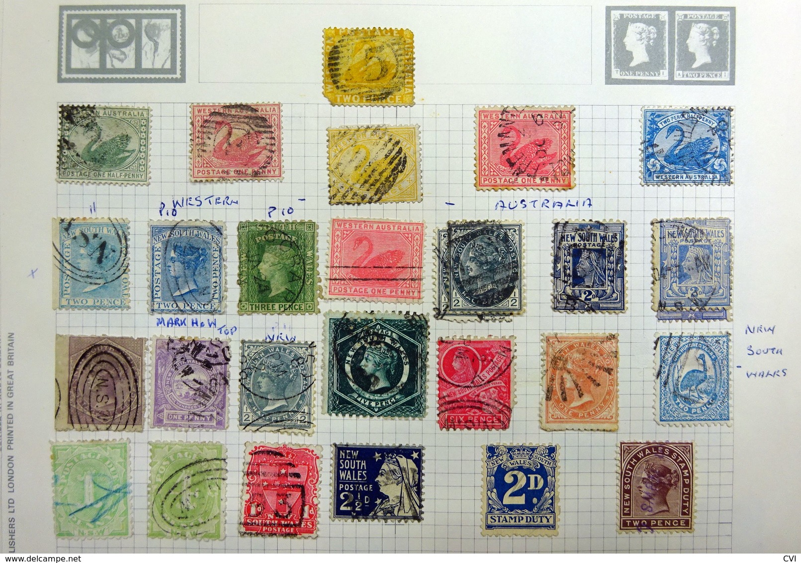 Australia & States Collection, Mint/Used, Errors/Re-Touches, FDC, Coil Stamps, Etc. - Collections (sans Albums)