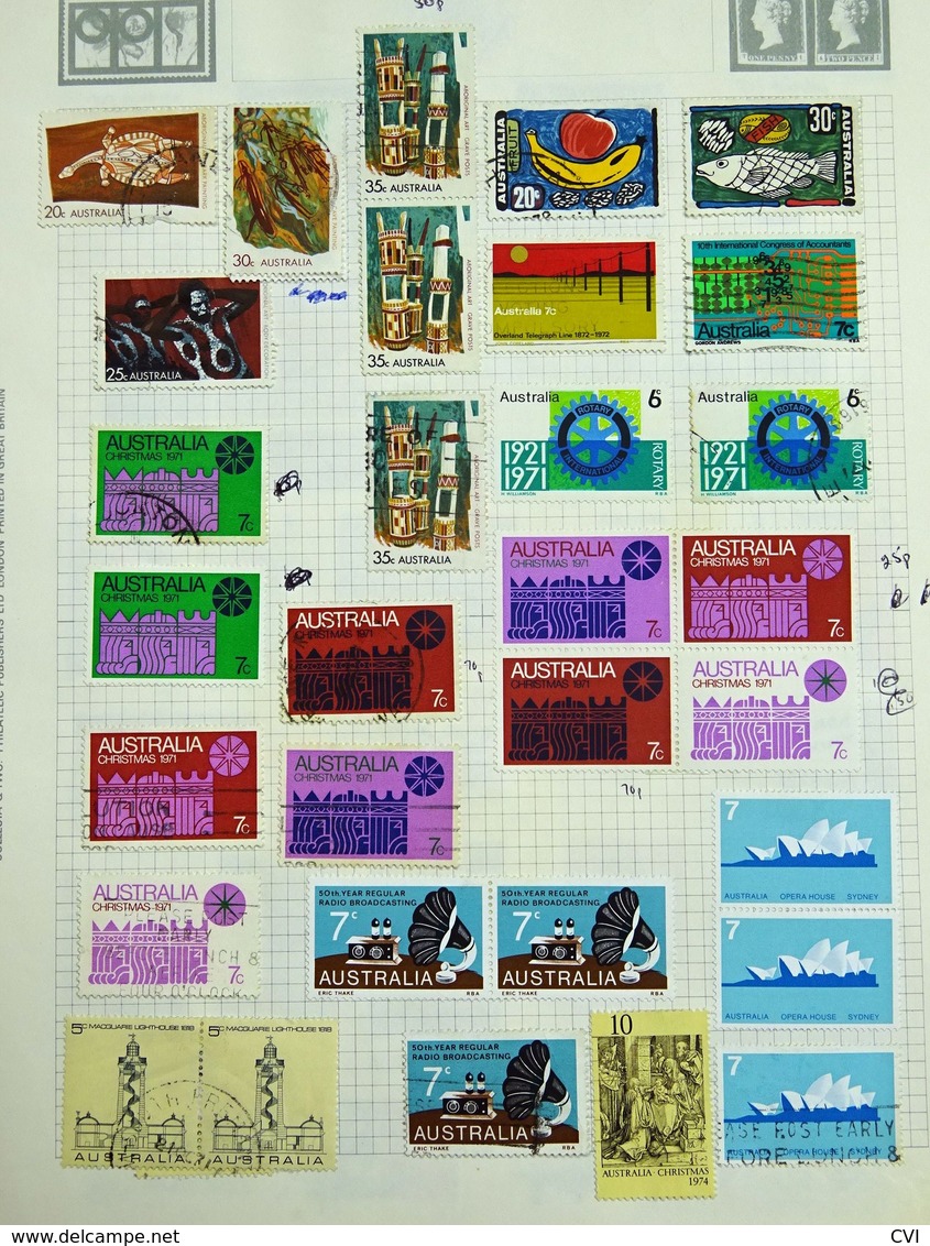 Australia & States Collection, Mint/Used, Errors/Re-Touches, FDC, Coil Stamps, etc.