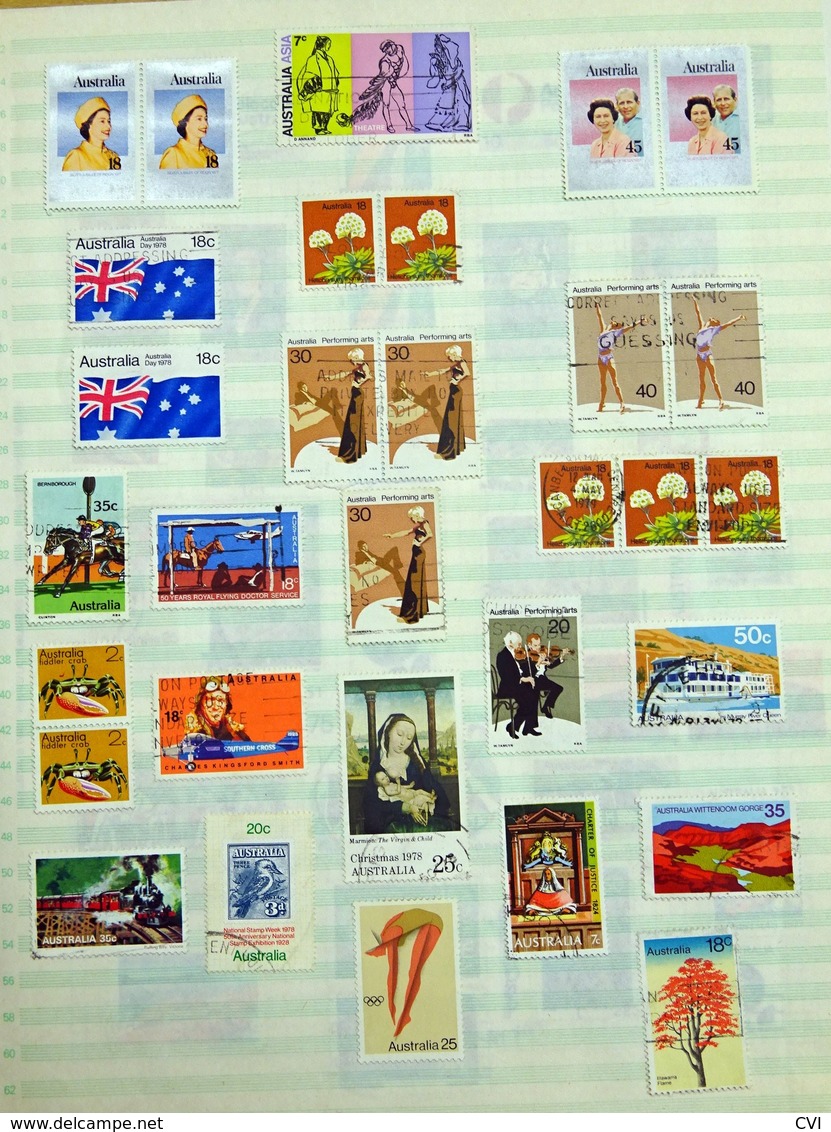 Australia & States Collection, Mint/Used, Errors/Re-Touches, FDC, Coil Stamps, etc.