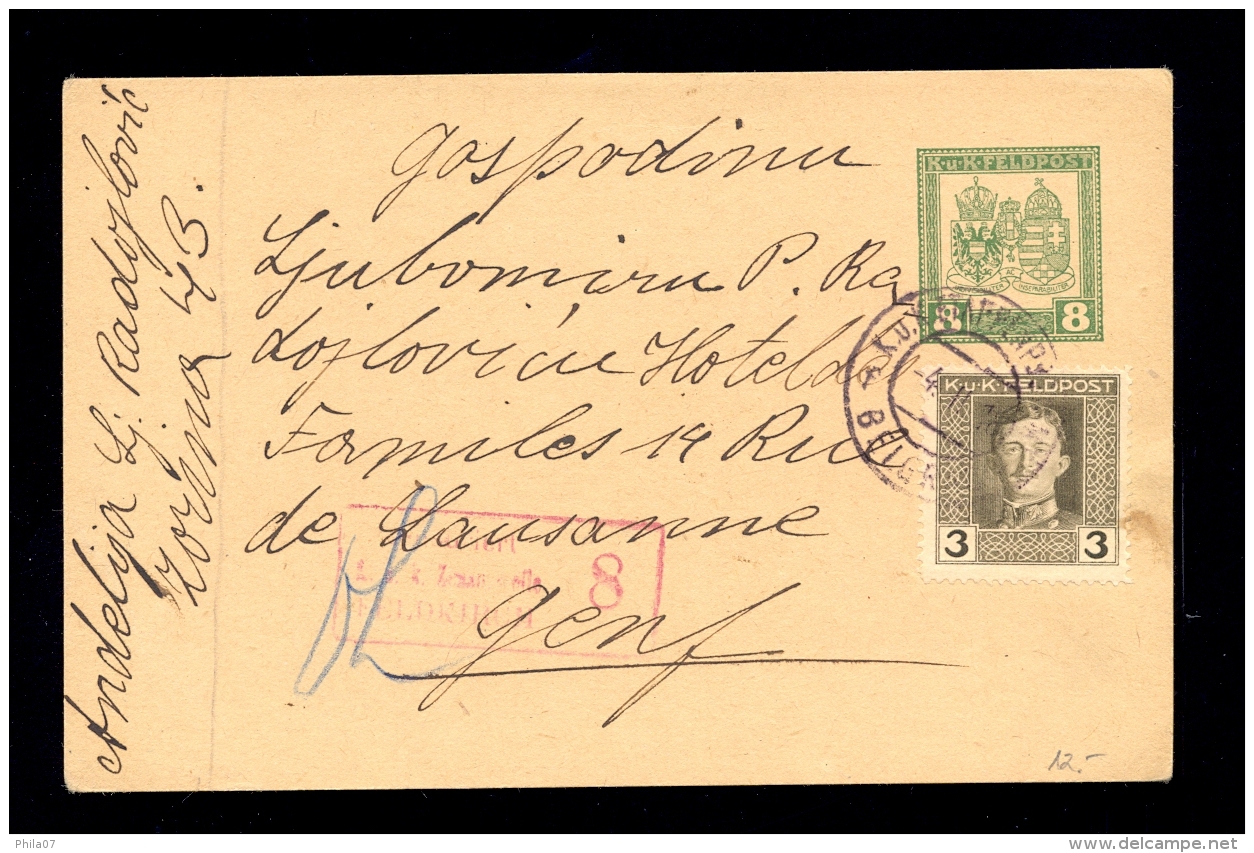 AUSTRIA - Military Postal Stationery Sent From Beograd (K.u.K. ETAPPENPOSTAMT BELGRADE) / 2 Scans - Other & Unclassified