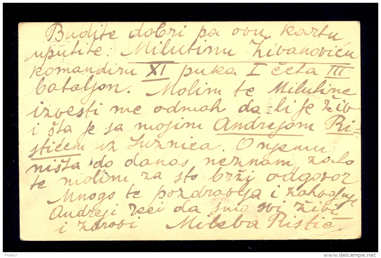 AUSTRIA - Military Postal Stationery Sent From Beograd (K.u.K. ETAPPENPOSTAMT BELGRADE) / 2 Scans - Sonstige & Ohne Zuordnung