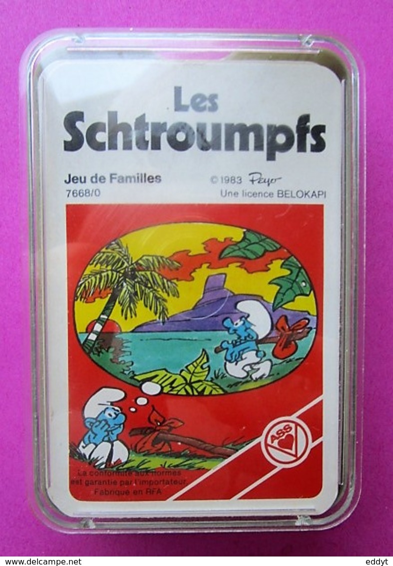 CARTES JEU DE FAMILLES "Les Schtroumpfs" 1983 - Autres & Non Classés