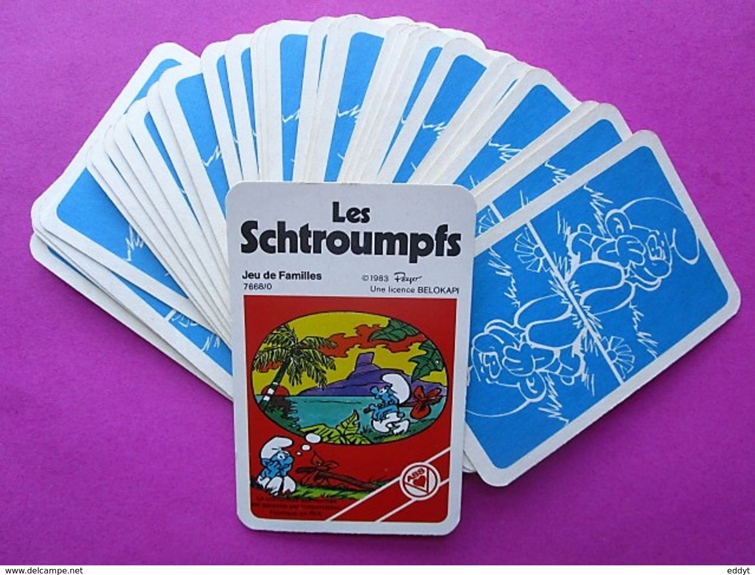 CARTES JEU DE FAMILLES "Les Schtroumpfs" 1983 - Autres & Non Classés