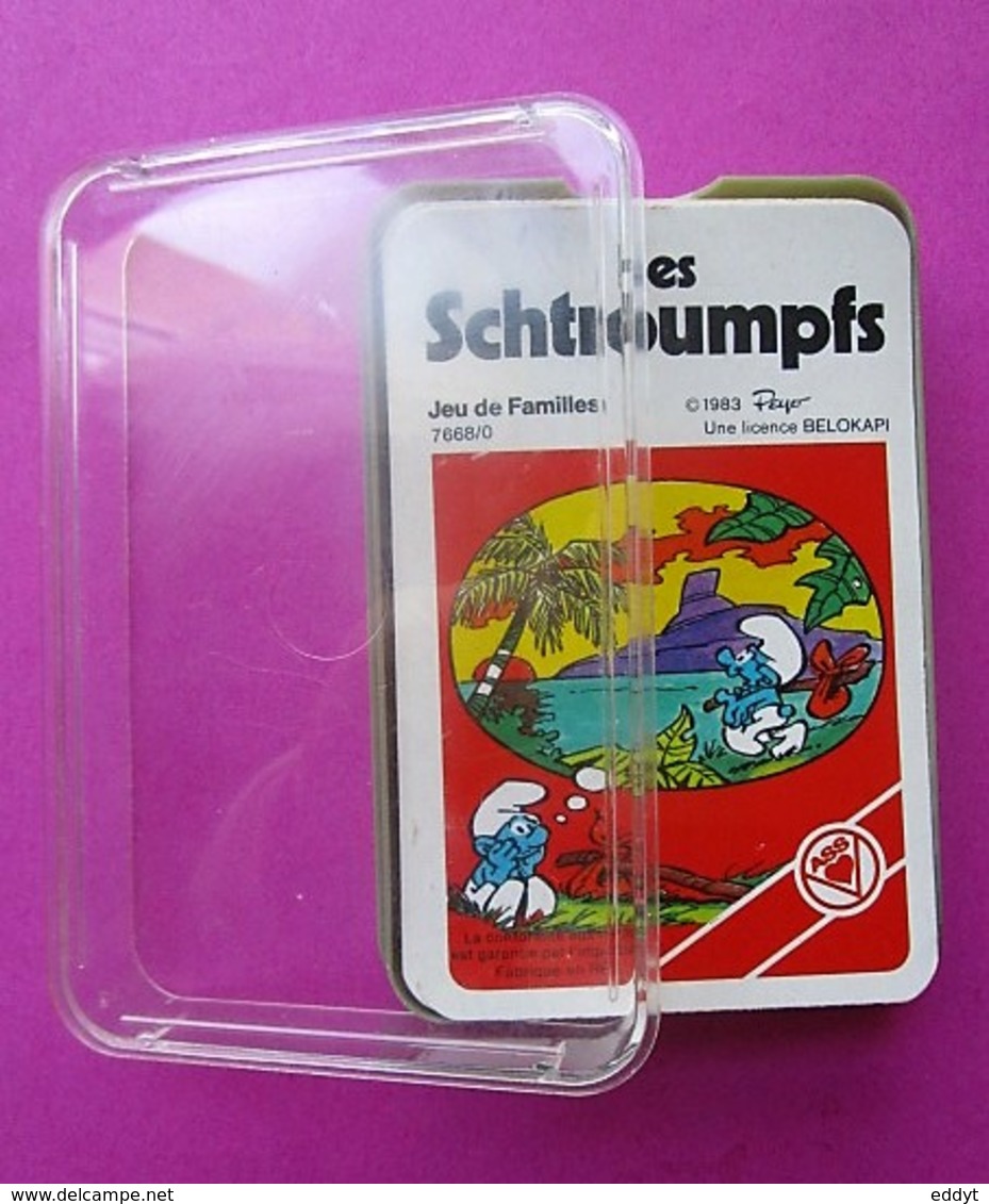 CARTES JEU DE FAMILLES "Les Schtroumpfs" 1983 - Autres & Non Classés