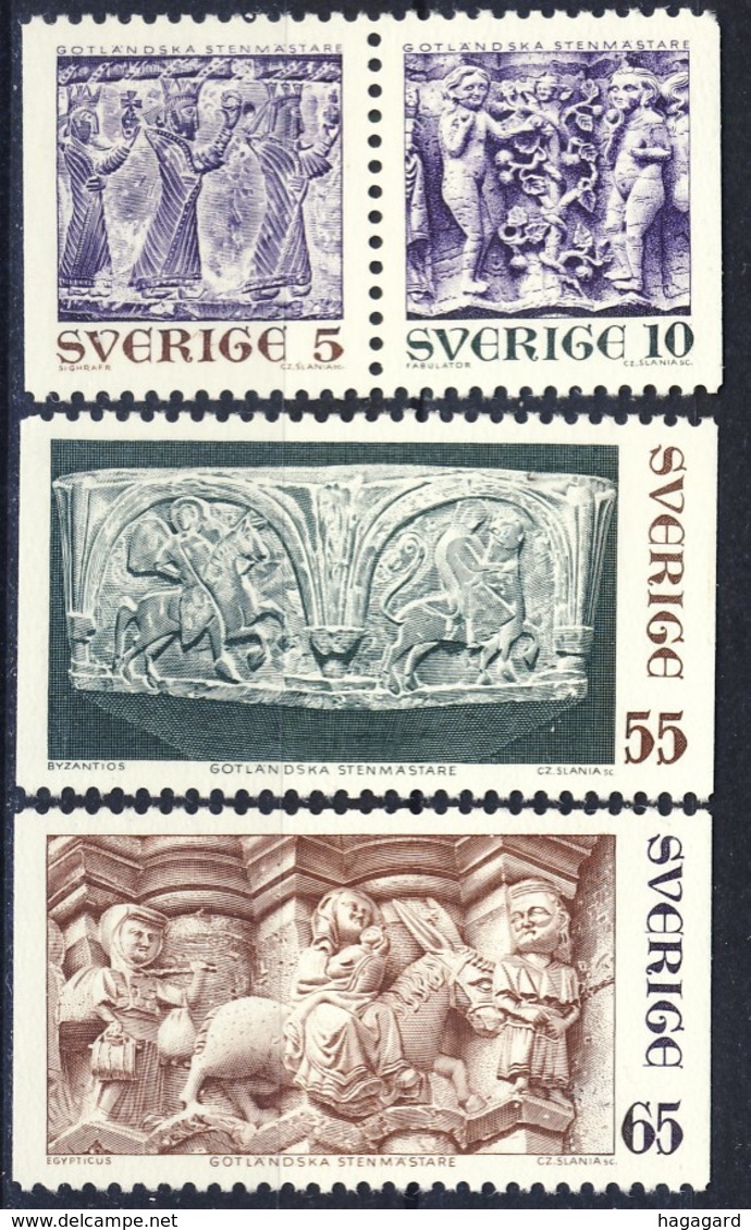 +G2044. Sweden 1971. Stone Art. Michel 717-20. MNH(**) - Nuovi