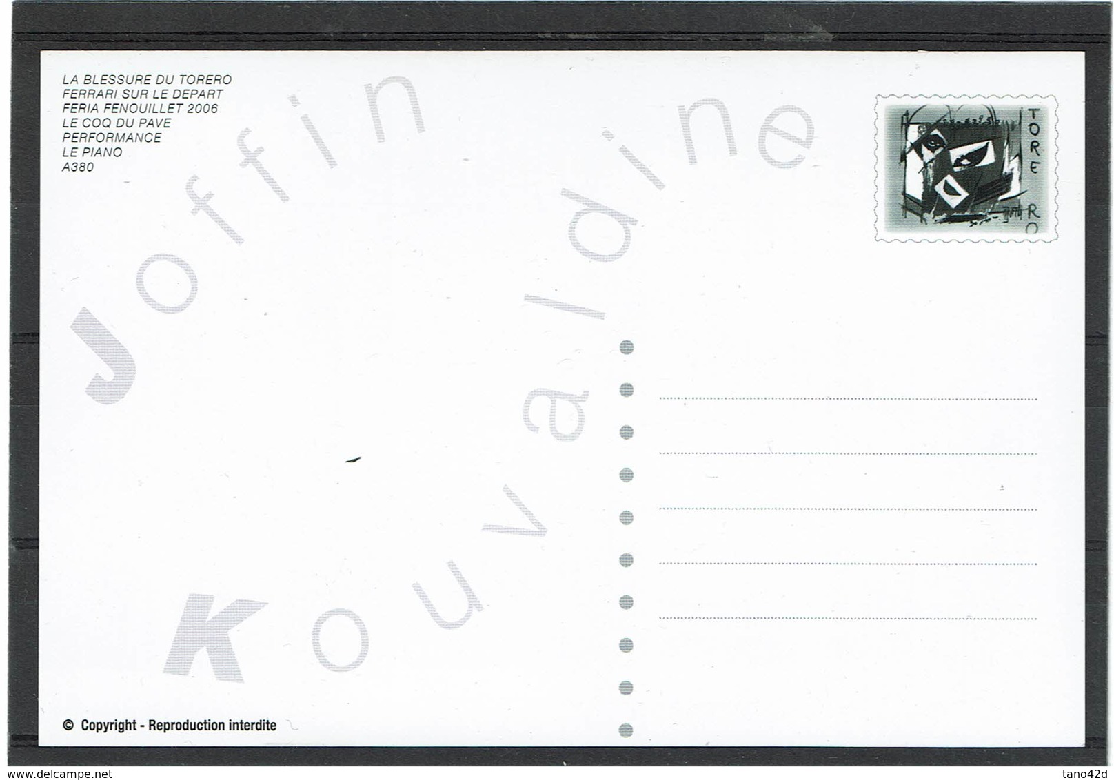 CTN54A-  FRANCE PSEUDO ENTIER JOFFIN-KOUVALDINE - Private Stationery