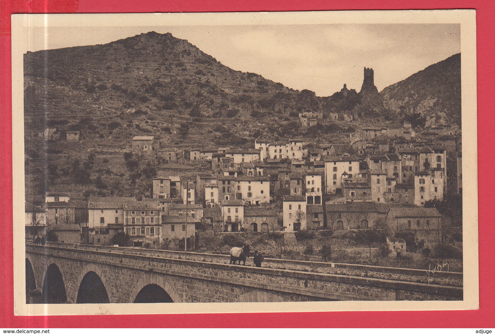 CPA-34- ROQUEBRUN - Quartier Du Pont  ** 2 SCANS - Autres & Non Classés