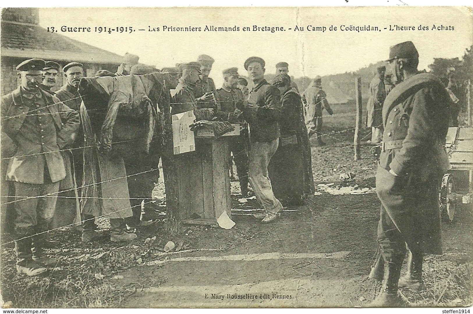 Pissoniers De Guerre - POW Camp De Coëtquidan - Nach Hamburg - Gefangenenpost - Carte Postale De La Guerre 14-18  WWI 2 - Guerre 1914-18