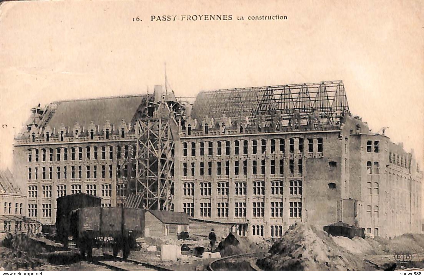 Passy-Froyennes En Construction (animée, Train, ELD 1913) - Tournai