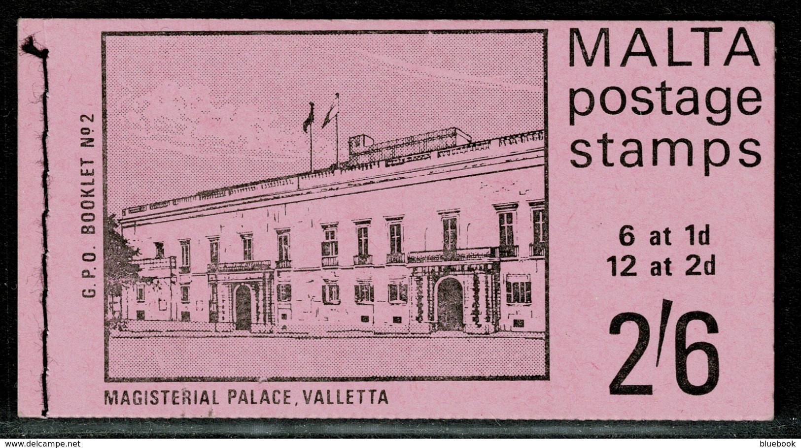 Ref 1237 - Malta 1970 2/6 Stamp Booklet - SB2 - Malta