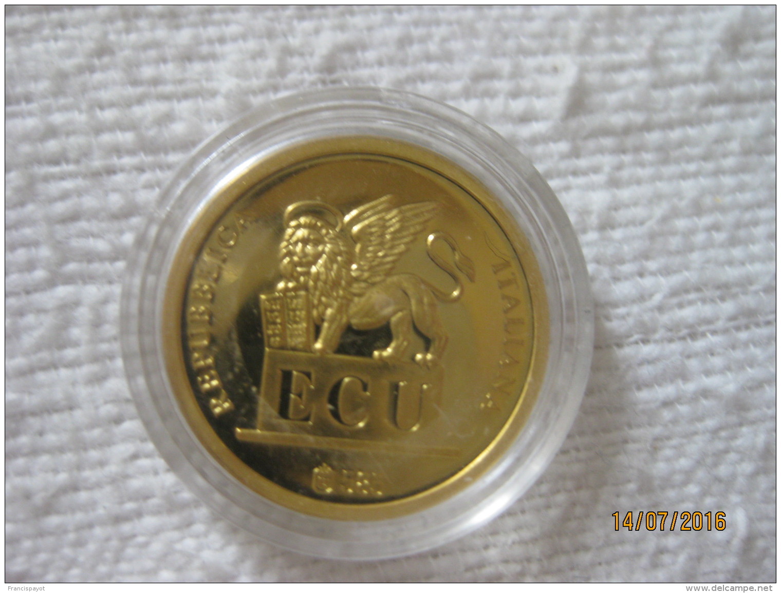 Italie: Jeton / Token ECU Galileo (or / Gold 14K 3.05 Gr) - Other & Unclassified