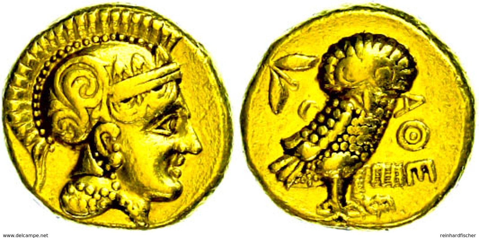 Athen, Imitation Eines Goldstaters (8,60g). Av: Athenakopf Mit Attischem Helm Nach Rechts. Rev: Eule Nach Rechts, Dahint - Sonstige & Ohne Zuordnung