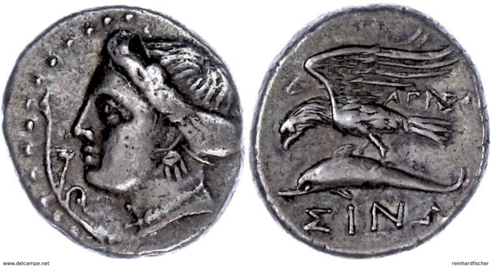 Sinope, Drachme (5,97g), Ca. 330-300 V. Chr., Magistrat Agreos. Av: Nymphenkopf Nach Links, Davor Aphlaston. Rev: Adler  - Sonstige & Ohne Zuordnung