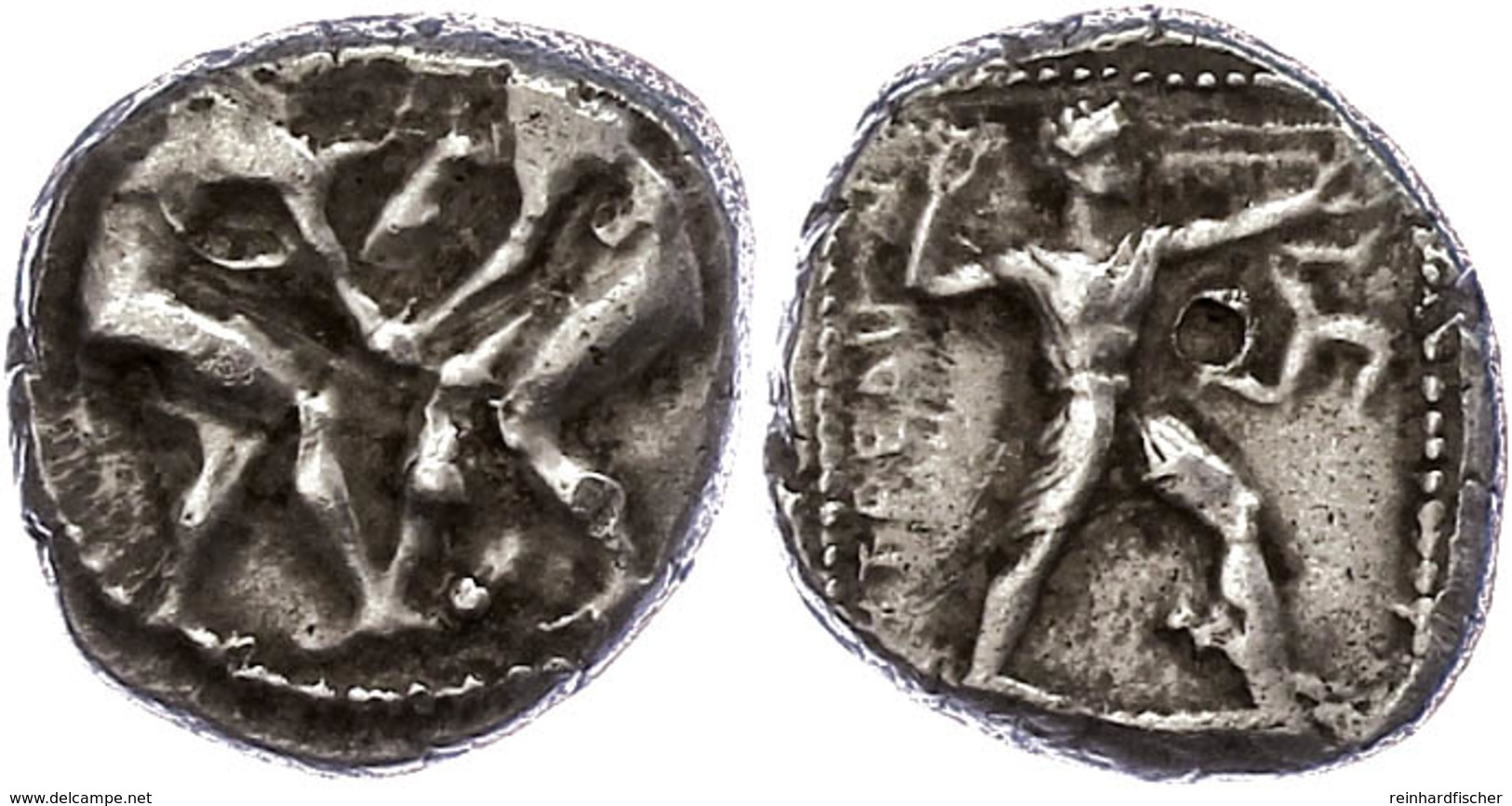 Aspendos, Stater (10,85g), Ca. 4./3. Jhd V. Chr. Av: Zwei Ringer. Rev: Schleuderer Nach Rechts, Rechts Triskele, Links S - Other & Unclassified