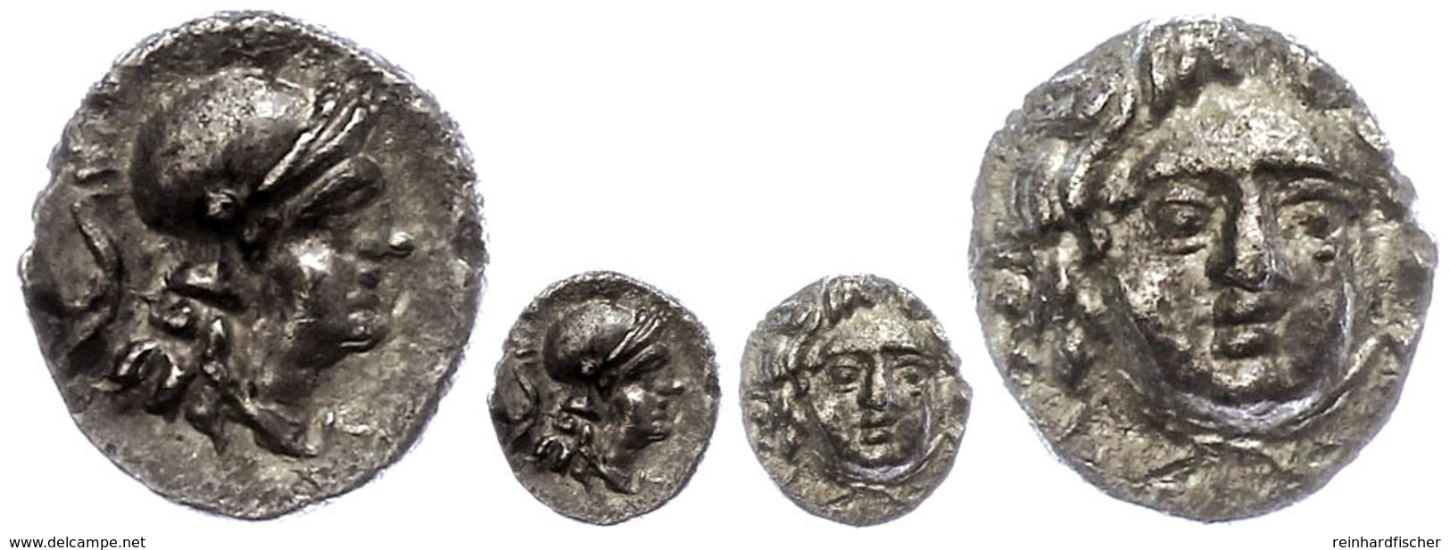 Selge, Obol (0,78g), Ca. 300-190 V. Chr. Av: Gorgoneion. Rev: Athenakopf Nach Rechts, Dahinter Astragalos. SNG Von Auloc - Other & Unclassified