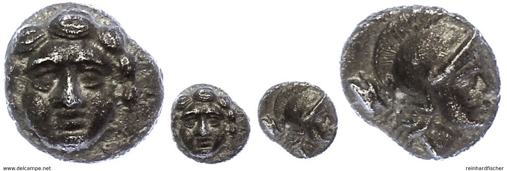 Selge, Obol (0,83g), Ca. 300-190 V. Chr. Av: Gorgoneion. Rev: Athenakopf Nach Rechts, Dahinter Astragalos. SNG Von Auloc - Altri & Non Classificati