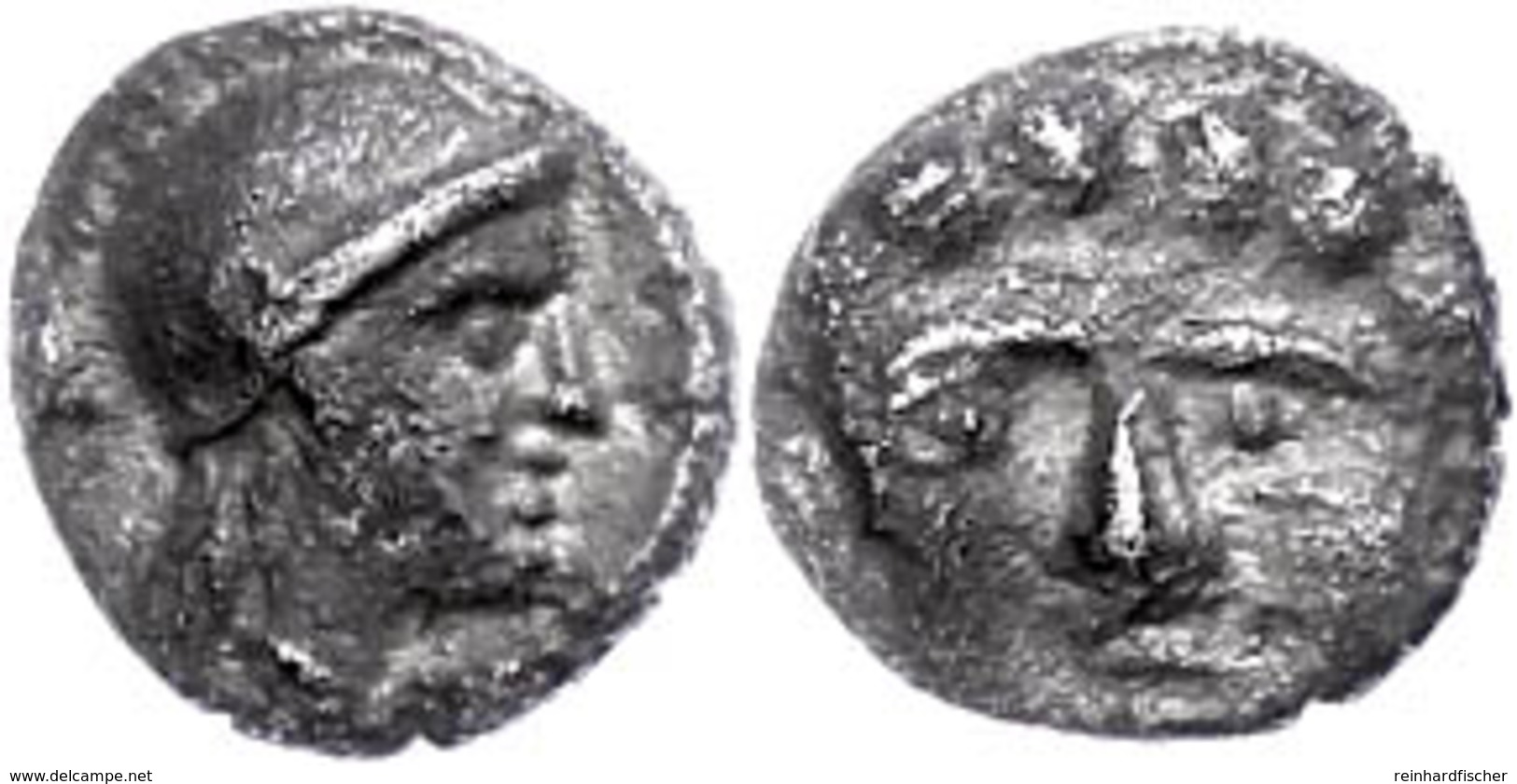 Selge, Obol (0,9 G), 300-190 V. Chr. Av. Gorgoneion. Rev. Kopf Der Athena Mit Attischem Helm, Dahinter Astragalos. SNG V - Other & Unclassified