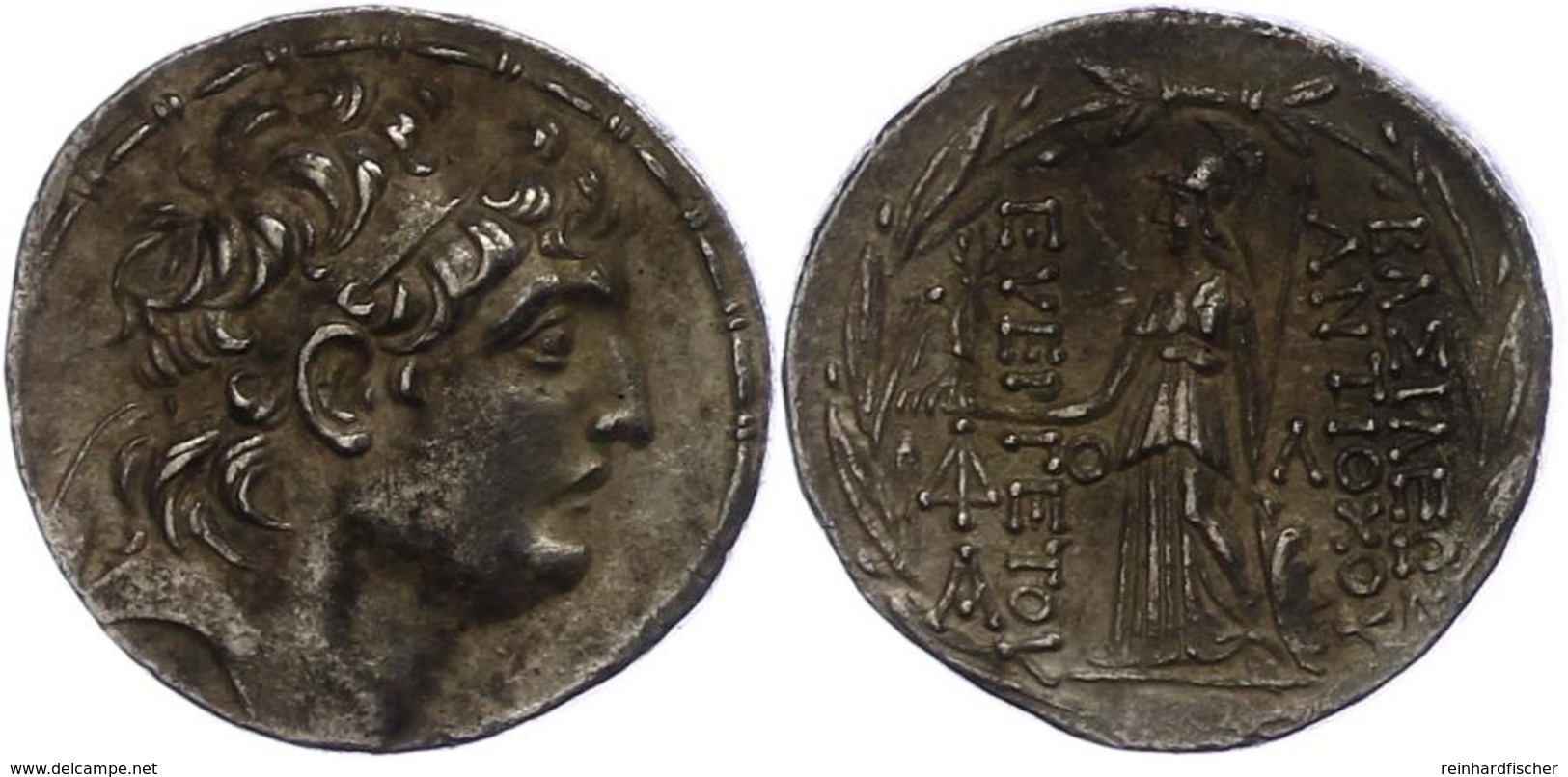 Tetradrachme (16,66g), Postum, Antiochos VII., Nach 138 V. Chr. Av: Kopf Nach Rechts. Rev: Stehende Athena Nach Links. S - Other & Unclassified