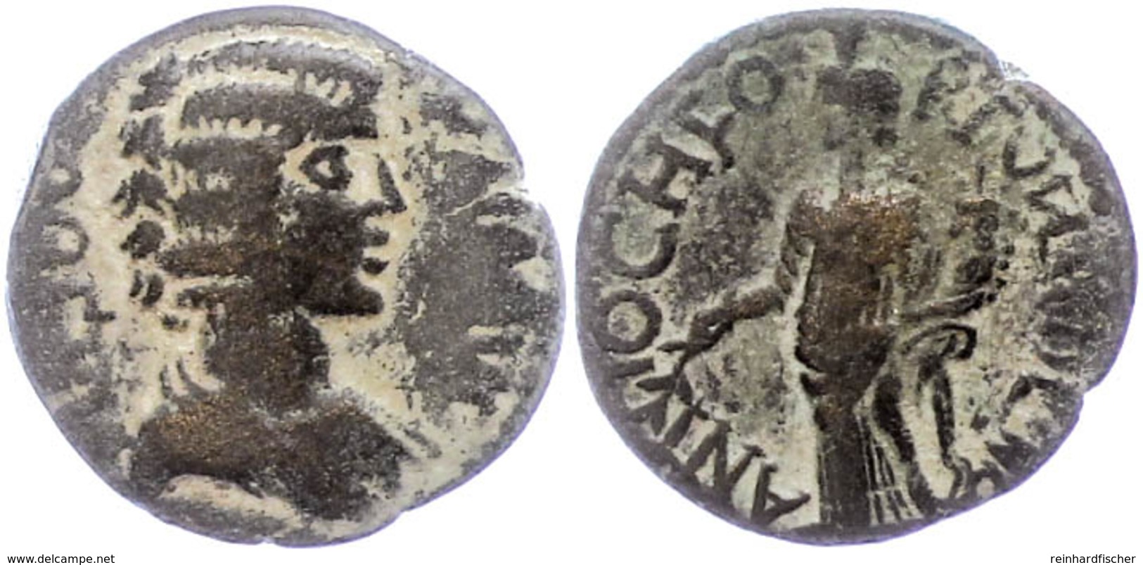 Pisidien, AE (5,29g), Julia Domna, 193-217 N. Chr. Av: Büste Nach Rechts, Darum Umschrift. Rev: Genius Mit Füllhorn Und  - Province