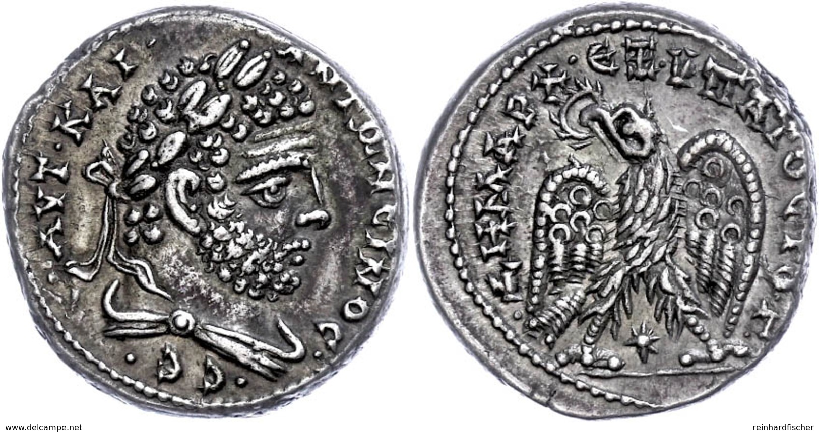 Syrien, Laodicea Ad Mare, Tetradrachme (15,30g), Caracalla, 212-213. Av: Kopf Nach Rechts, Darum Umschrift. Rev: Adler M - Provincia