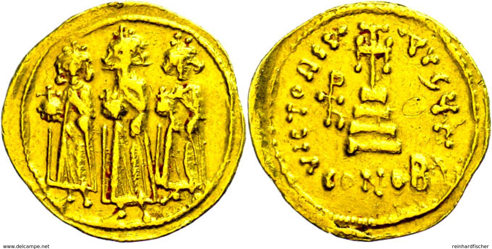 Heraclius, 610-641, Solidus (4,48g), Konstantinopel. Av: Heraclius Zwischen Heraclius Constantin Und Heraclonas Von Vorn - Byzantine