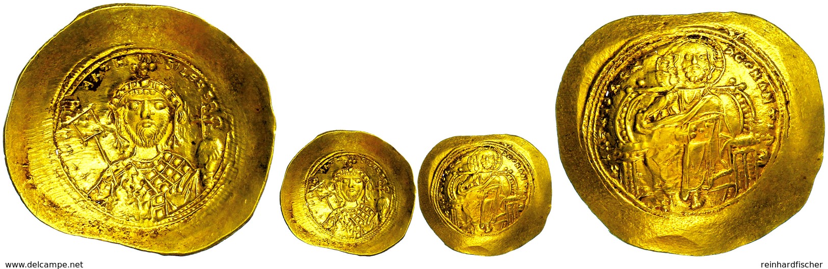 Constantinus IX., 1042-1055, Gold Histamenon Nomisma (4,39g), Konstantinopel. Av: Thronender Christus Von Vorn, Darum Um - Byzantine
