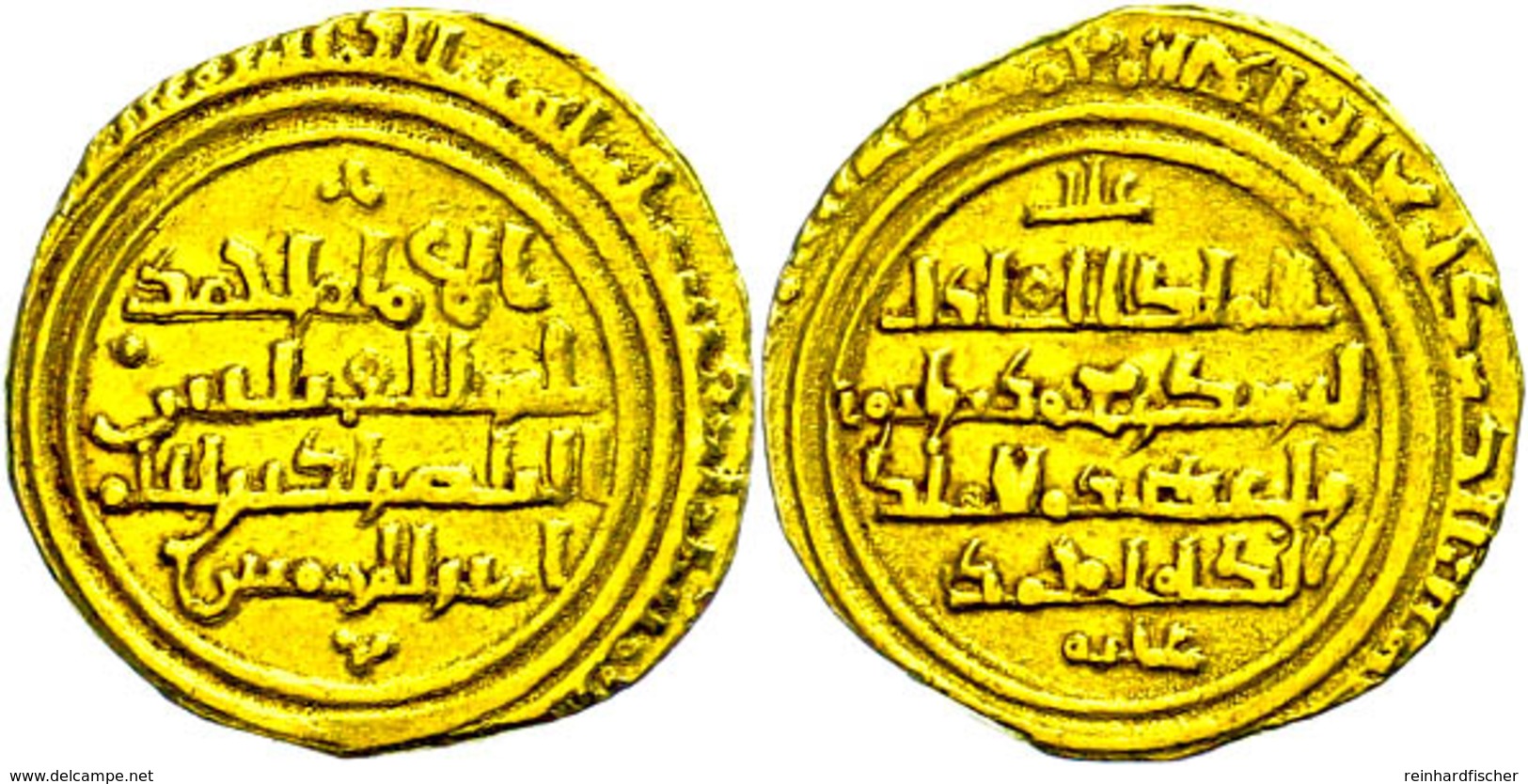 Ayyubiden, Dinar (5,45g), Al-Mansur Muhammad, 595-596 (1198-1200), Vgl. Kazan 646-648, Ss.  Ss - Islamic