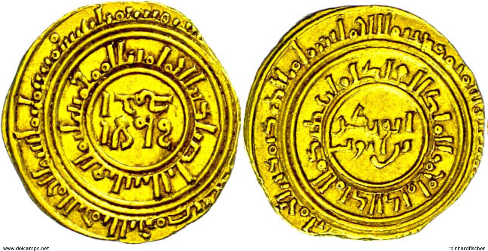Ayyubiden, Dinar (3,92g), Al-'Adil Sayf Al-din Abu Bakr Muhammad I Ibn Ayyub, 596-615 (1199-1218), Vgl. Kazan 649, Wilke - Islamische Münzen