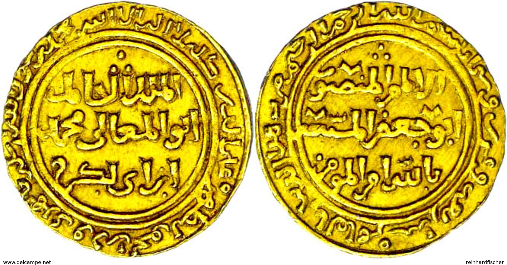 Ayyubiden, Dinar (4,63g), Al-Kamil Nasr Al-din Abu'l-Ma'ali Muhammad I Ibn Al-'Adil I, 615-635 (1218-1237), Ss.  Ss - Islamic