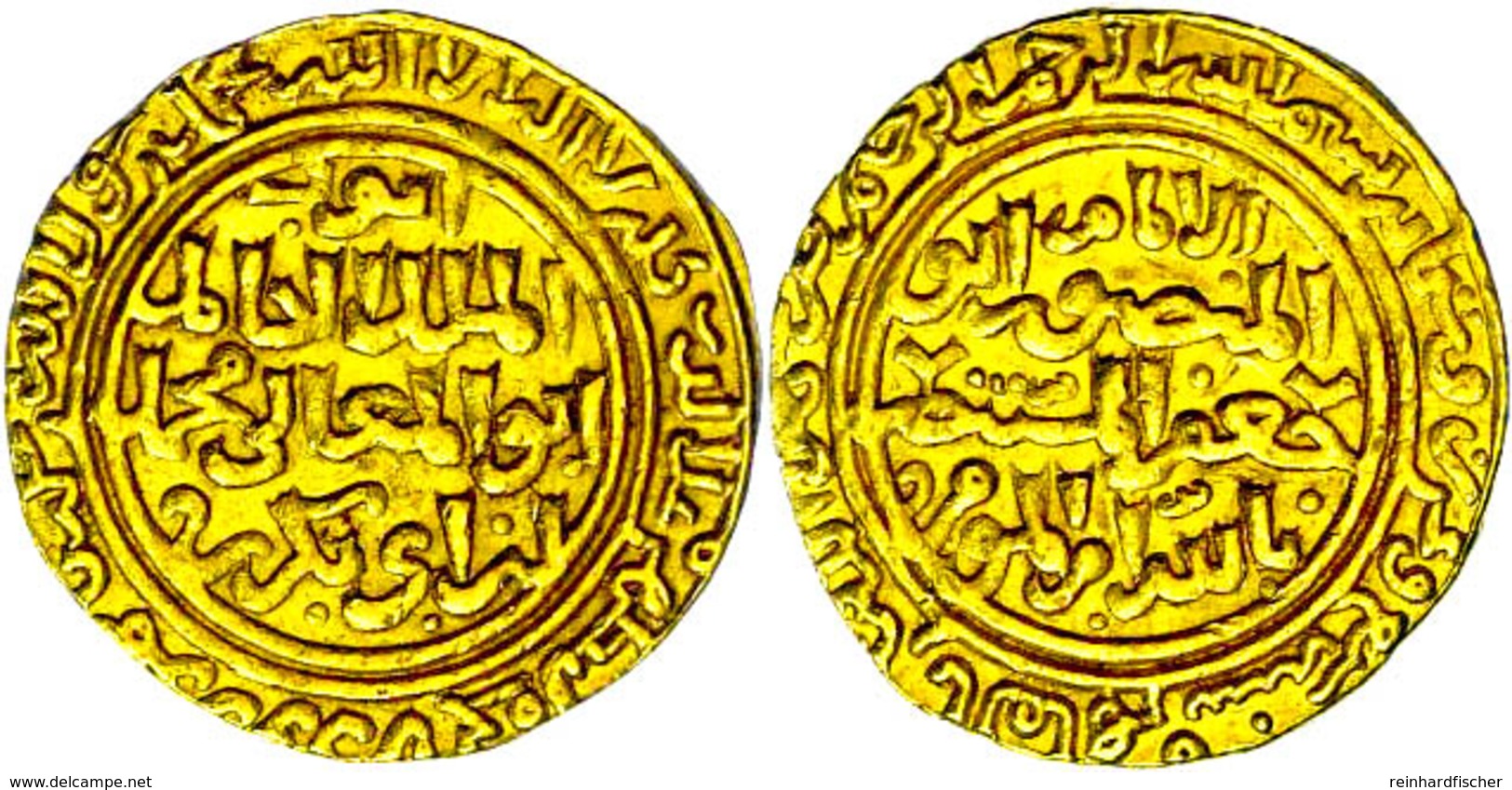 Ayyubiden, Dinar (5,40g), Al-Kamil Nasr Al-din Abu'l-Ma'ali Muhammad I Ibn Al-'Adil I, 615-635 (1218-1237), Vgl. Kazan 6 - Islamic