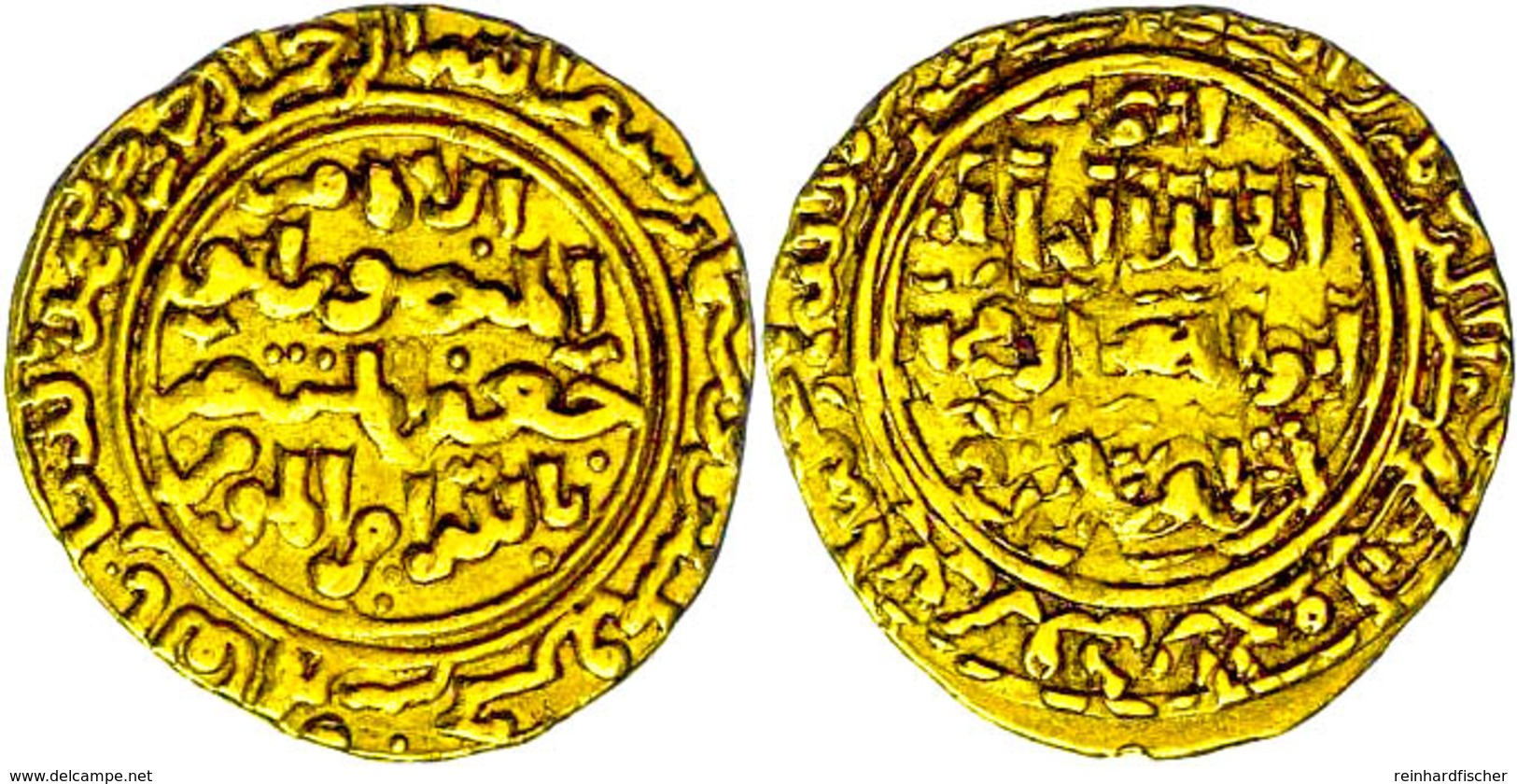 Ayyubiden, Dinar (5,76g), Al-Kamil Nasr Al-din Abu'l-Ma'ali Muhammad I Ibn Al-'Adil I, 615-635 (1218-1237), Vgl. Kazan 6 - Islamische Münzen