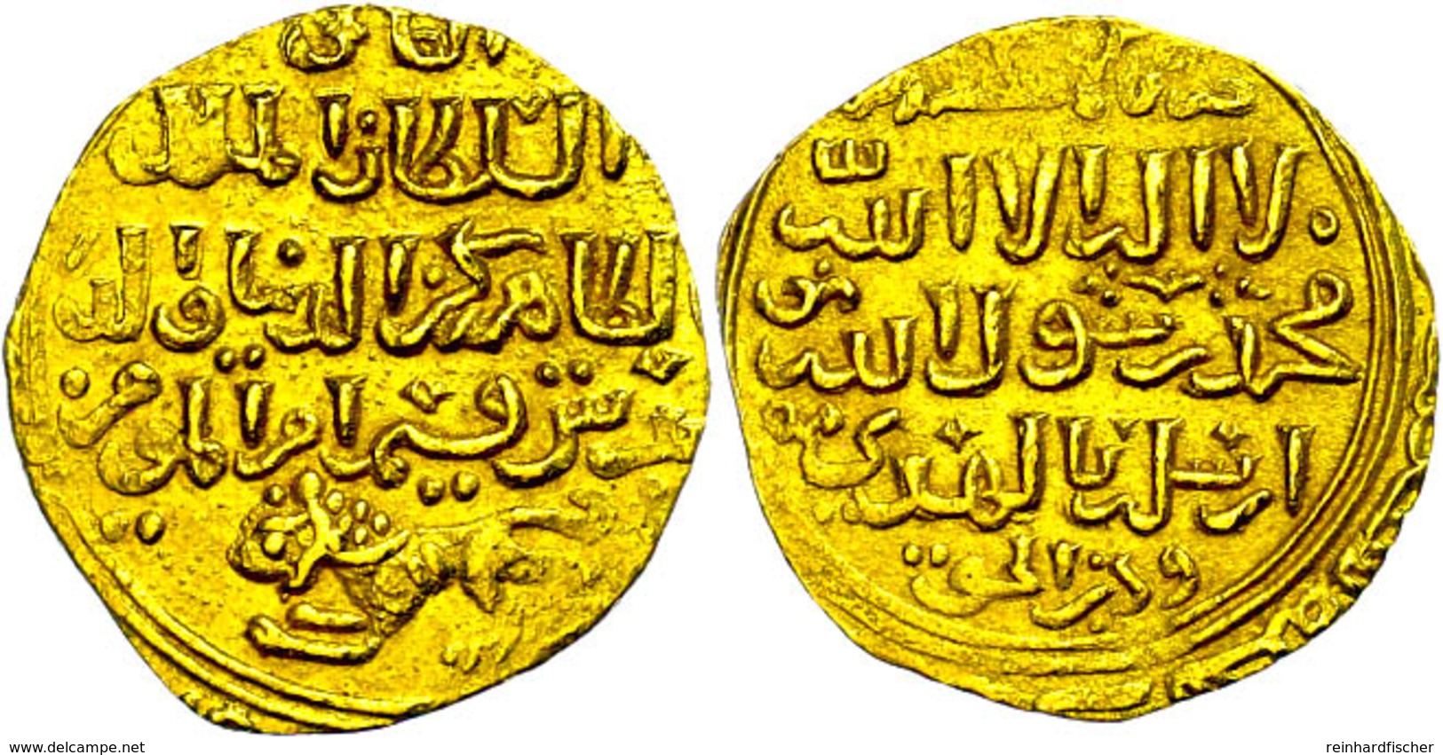 Bahritische Mamluken, Dinar (4,65g), Al-Zahir Rukn Al-din Baybars I., 658-676 (1260-1277), Vgl. Kazan 666-669, Vgl. Wilk - Islamische Münzen