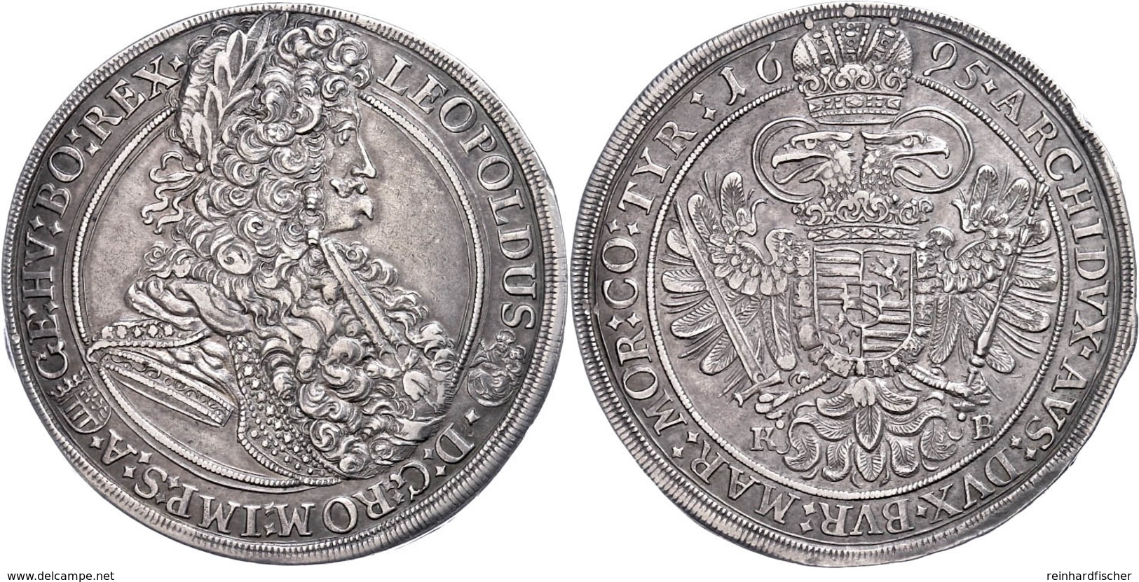 Taler, 1695, Leopold I., Kremnitz, Dav. 3264, Ss.  Ss - Austria