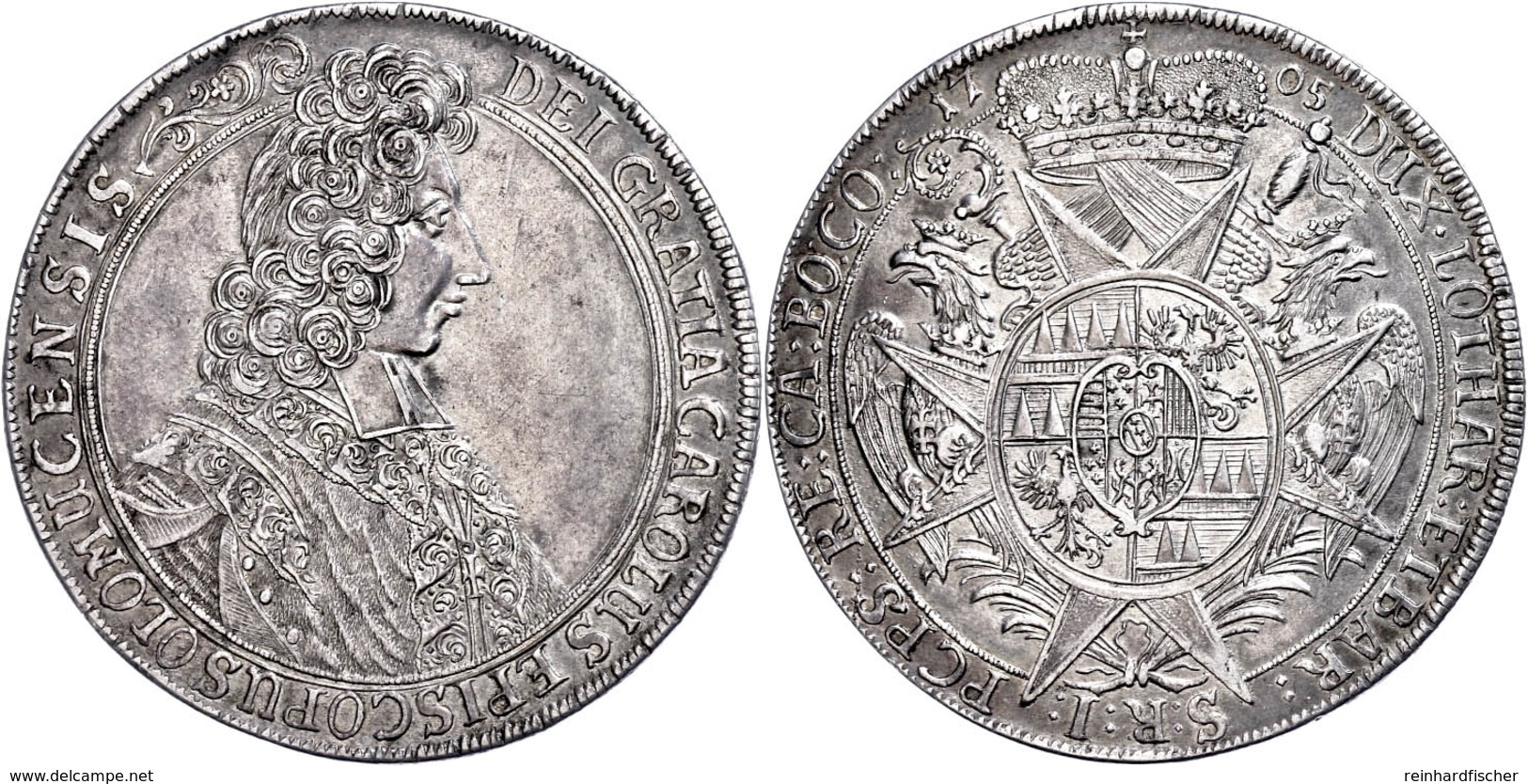 Olmütz, Taler, 1705, Karl III. Von Lothringen, Dav. 1209, Ss-vz.  Ss-vz - Austria