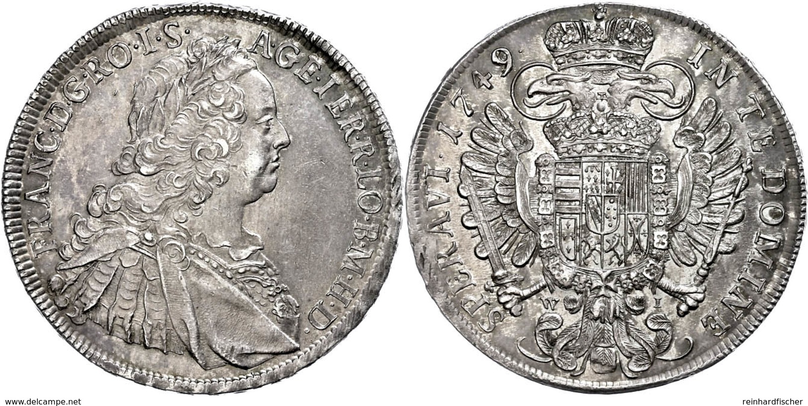 Taler, 1749, Franz I. Stefan, WI, Wien, Vz.  Vz - Austria