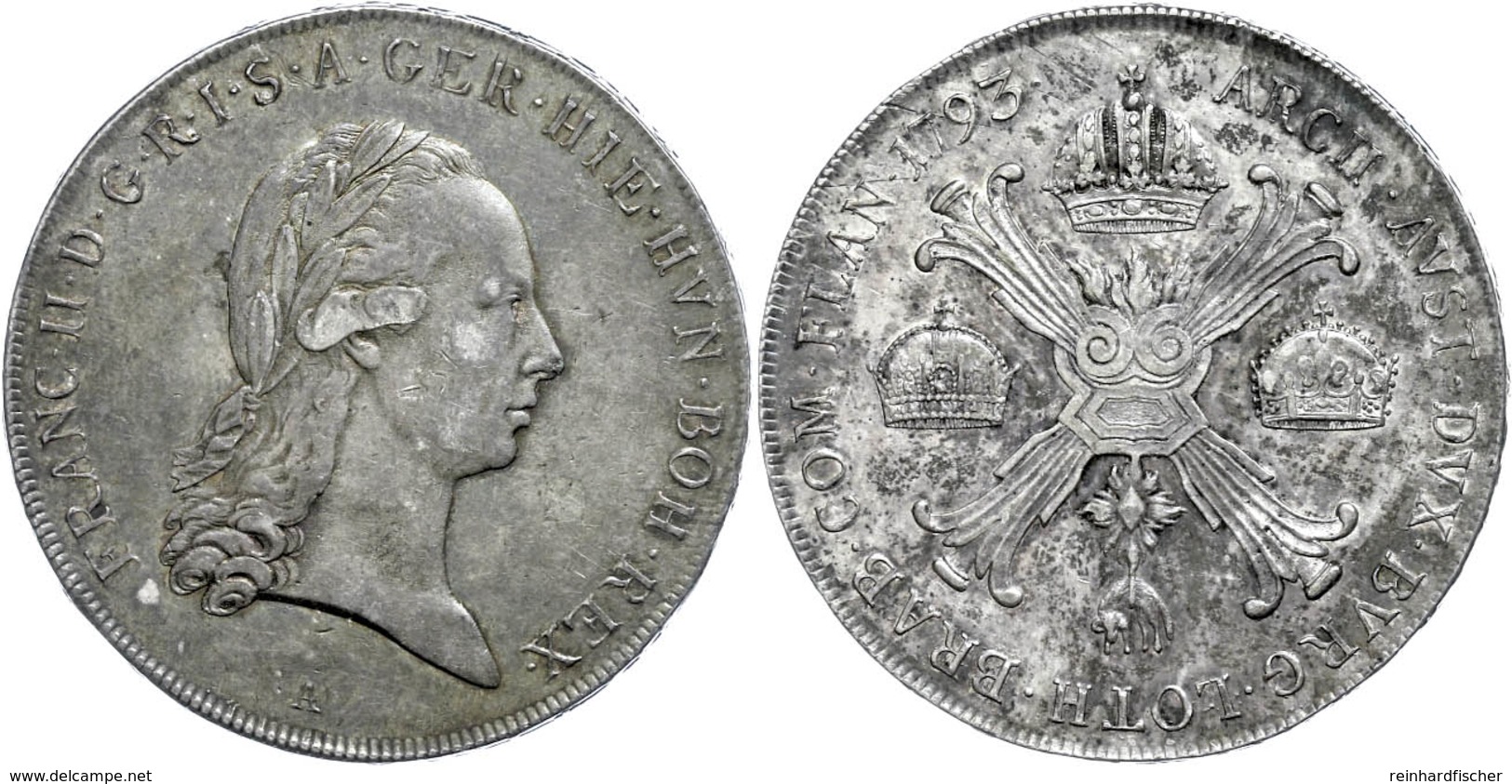Taler, 1793, Franz II., Wien, J. 134, Vz.  Vz - Austria