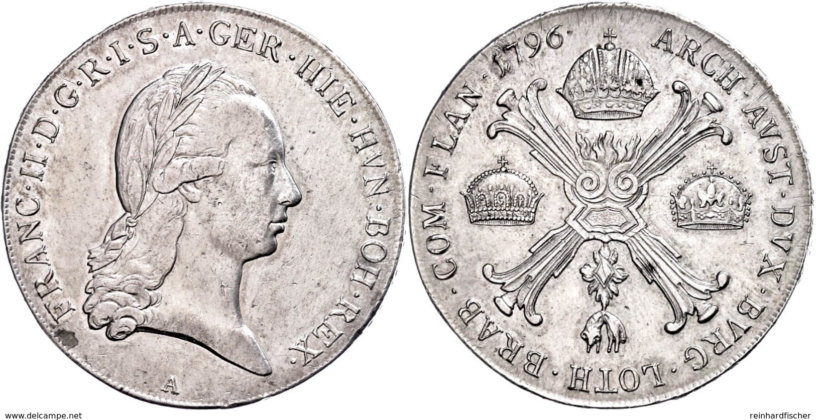 Taler, 1796, Franz II., Wien, Dav. 1180, J. 134, Ss-vz.  Ss-vz - Austria