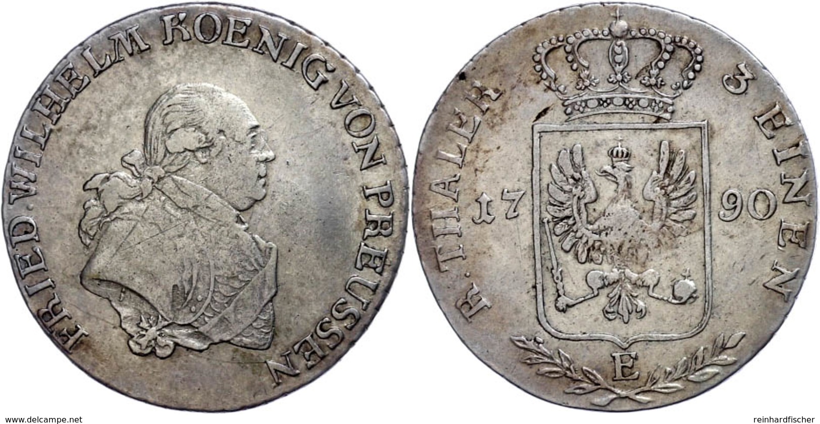 1/3 Taler, 1790, Friedrich Wilhelm II., Mzz E, Olding 4, Ss.  Ss - Other & Unclassified