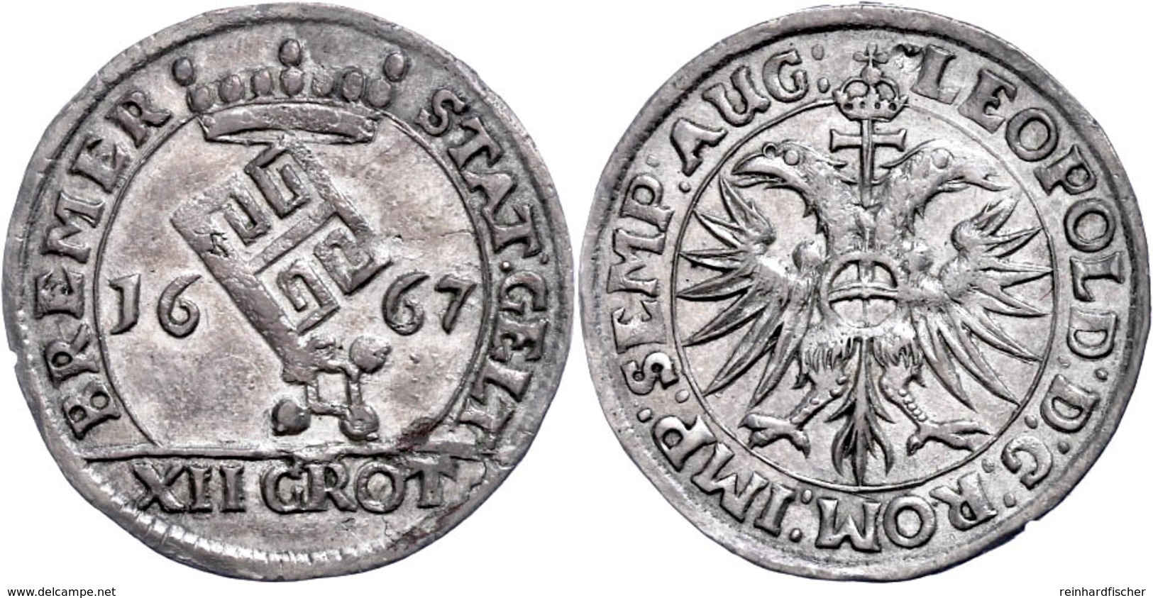 12 Grote, 1667, Jungk 692, F. Vz. - Altri & Non Classificati