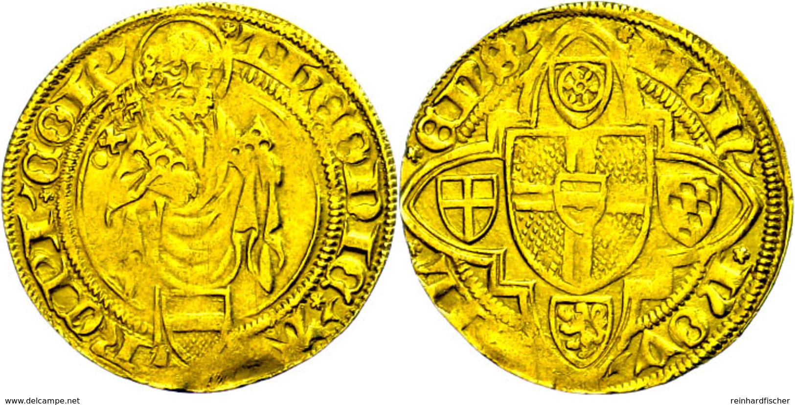 Goldgulden (3,48g), O.J. (1422), Dietrich II. Graf Von Mörs, Riel, Noss 317, Ss.  Ss - Altri & Non Classificati