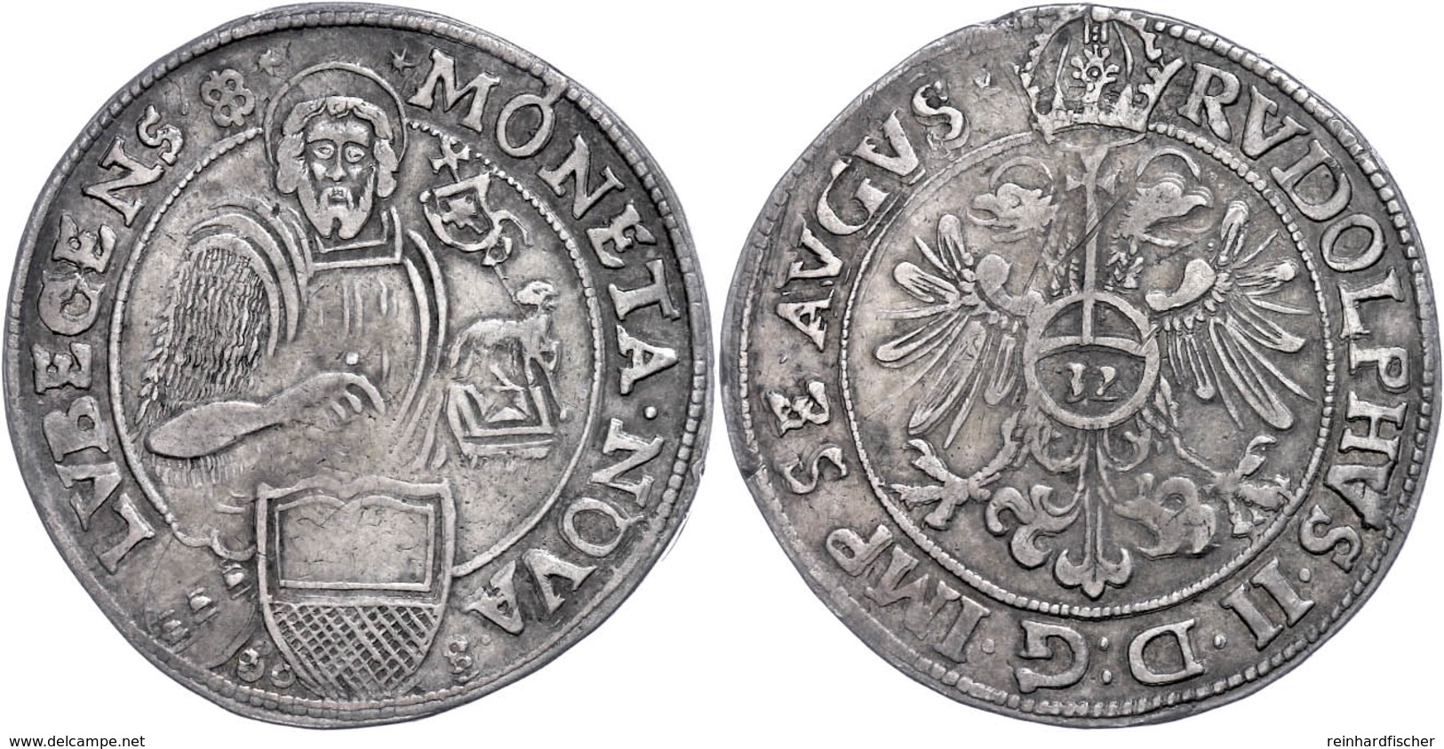 Taler (32 Schilling), 1608, Mit Titel Rudolf II., Behrens 134b Var., Kl. Schrötlingsfehler Am Rand, Kl. Kratzer Auf Dem  - Altri & Non Classificati