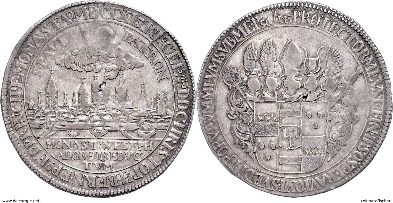 Taler, 1661, Christoph Bernhard Von Galen, Auf Die Einnahme Der Stadt Münster, Dav. 5603, Kl. Schrötlings- Und Stempelfe - Other & Unclassified