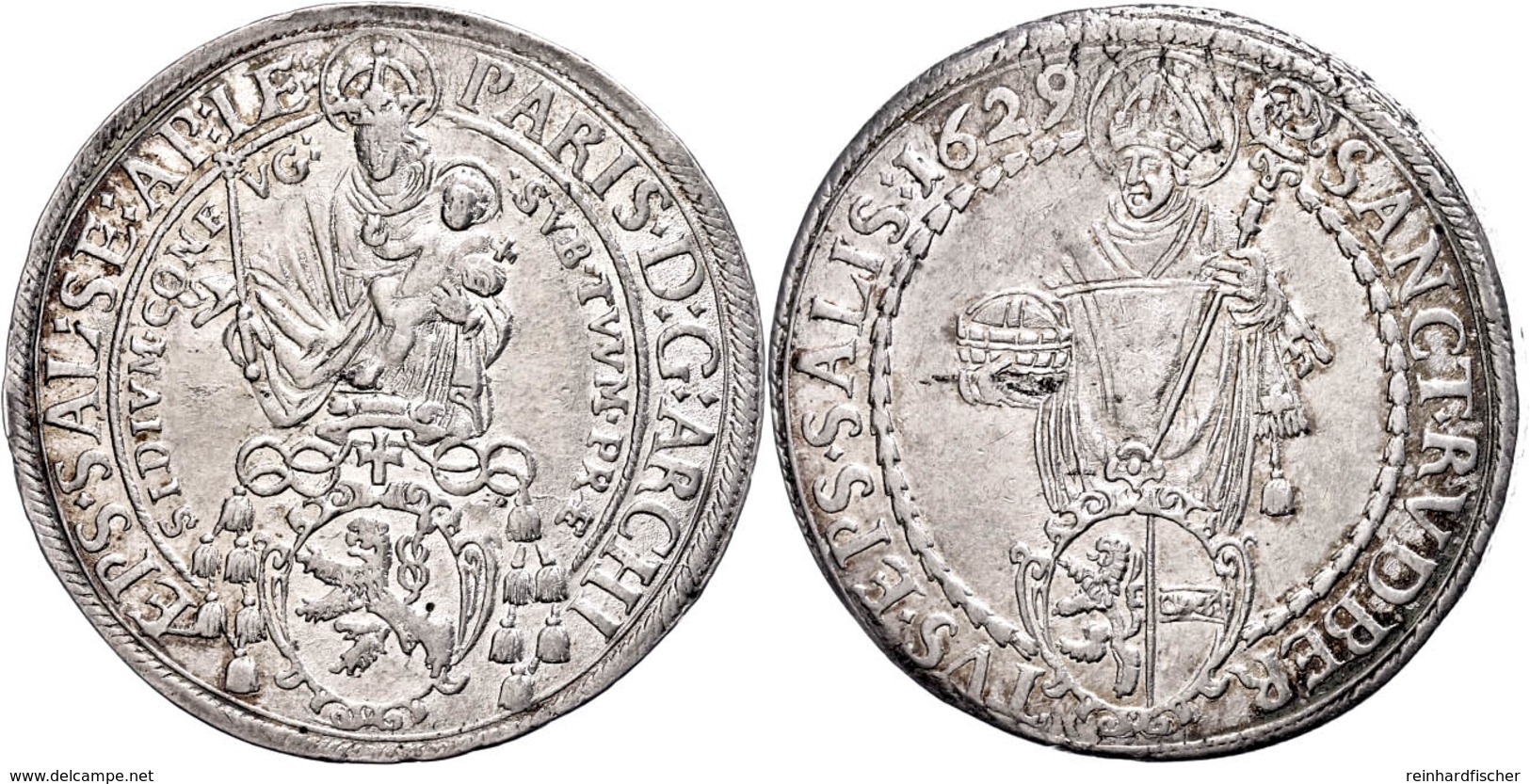 Taler, 1629, Paris Graf Von Lodron, Zöttl 1480, Probszt 1204, Ss.  Ss - Altri & Non Classificati