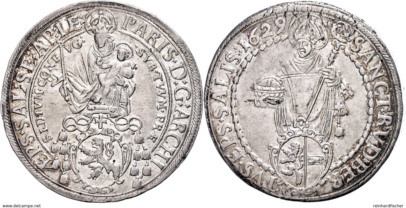 Taler, 1629, Paris Graf Von Lodron, Zöttl 1480, Probszt 1204, Ss.  Ss - Other & Unclassified